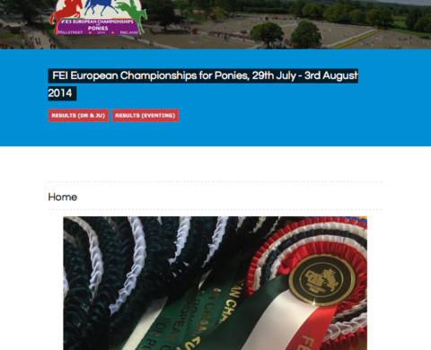 FEI European Championships for Ponies – Website